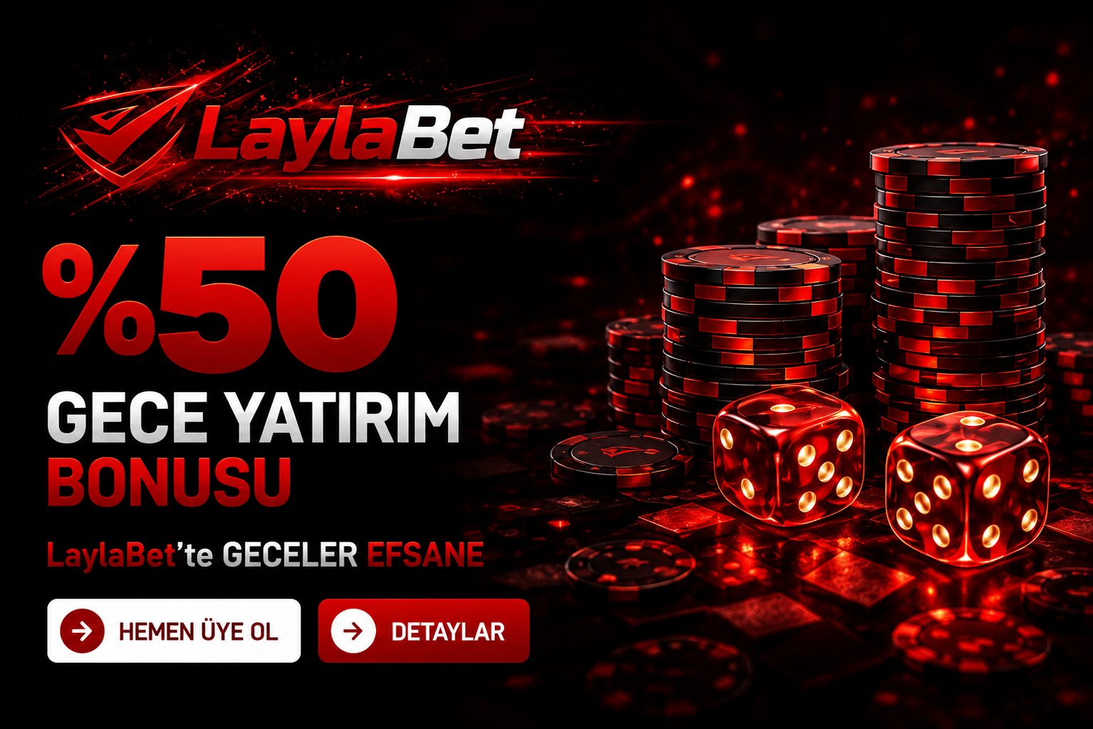 %50 Gece Yatırım Bonusu